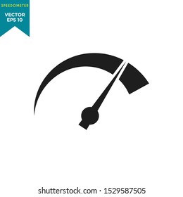 speedometer icon in trendy flat design 