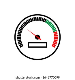 Icono del velocímetro en un diseño plano moderno