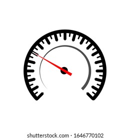 Icono del velocímetro en un diseño plano moderno