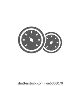 Speedometer icon in trendy flat style isolated on white background. Symbol for your web site design, logo, app, UI. Vector illustration, EPS