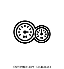 Icono del velocímetro en estilo moderno. Se puede usar para temas como negocios, marketing, ui y más.