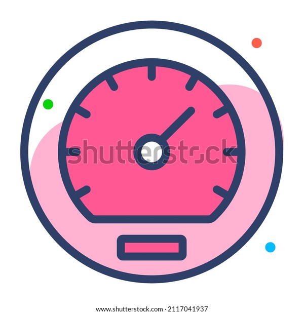 speedometer Icon. User interface Vector\
Illustration, As a Simple Vector Sign and Trendy Symbol in Line Art\
Style, for Design and Websites, or Mobile\
Apps,