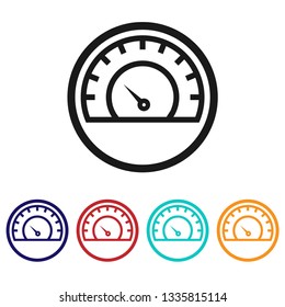 Speedometer icon vector