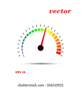 Speedometer icon, vector