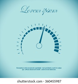 Speedometer icon, vector