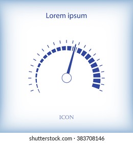 Speedometer icon, vector