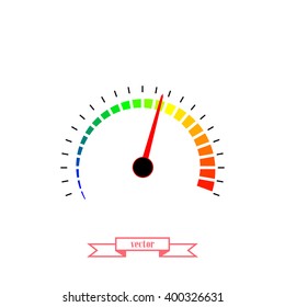 Speedometer icon, vector