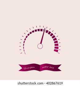 Speedometer icon, vector