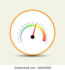 Speedometer icon, vector