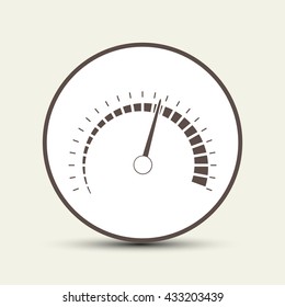 Speedometer icon, vector