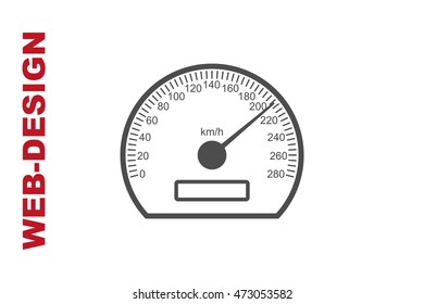 Speedometer Icon Vector, author portfolio web-design