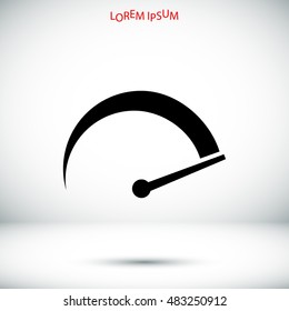 speedometer icon, vector best flat icon EPS