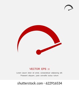 speedometer icon, vector best flat icon EPS