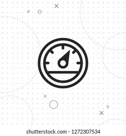 Speedometer icon, vector best line icon on texture background , EPS 10