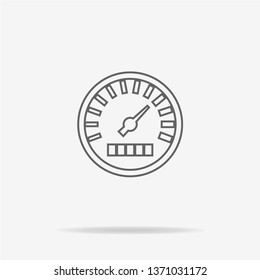 Speedometer icon. Vector concept illustration for design.