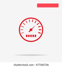 Speedometer icon. Vector concept illustration for design.