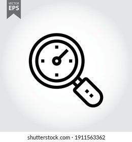 Vector de icono del velocímetro. Ilustración vectorial Eps10.