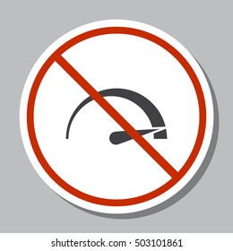 Speedometer Icon Vector flat design style