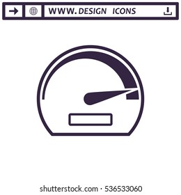 Speedometer Icon Vector flat design style