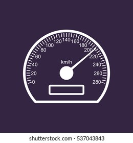 Speedometer Icon Vector flat design style