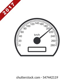 Speedometer Icon Vector flat design style