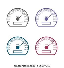 Speedometer Icon Vector flat design style