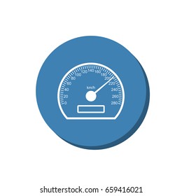 Speedometer Icon Vector flat design style