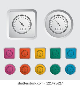 Speedometer icon. Vector illustration.