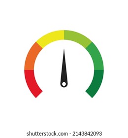 Speedometer icon. Vector illustration. Car auto dashboard symbol on white background. EPS 10.