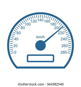 speedometer icon, vector illustration. Flat design style