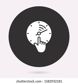 Speedometer icon. Vector illustration isolated. Simple pictogram for graphic and web design.