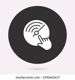 Speedometer icon. Vector illustration isolated. Simple pictogram for graphic and web design.