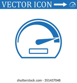speedometer icon, vector illustration. Modern design. Flat design style