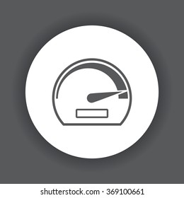 speedometer icon, vector illustration. Modern design. Flat design style