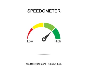 Speedometer icon vector illustration on background