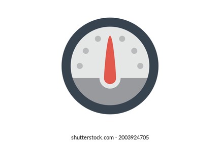 Speedometer icon vector isolated design element. Speed indicator sign. Internet speed. Car speedometer icon. Fast speed sign logo