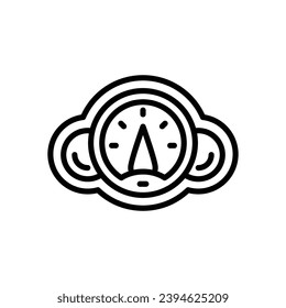 speedometer icon. vector line icon for your website, mobile, presentation, and logo design.