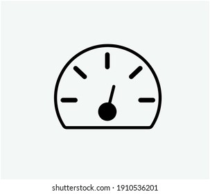 Speedometer icon vector. Linear style sign for mobile concept and web design. Speedometer symbol illustration. Pixel vector graphics - Vector