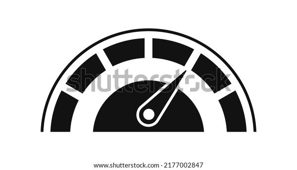Speedometer icon
vector. Scale meter in outline style. Tachometer icon. Speed
indicator symbol. Online car velocity meter. Fast speed sign line
icon. Internet speed control,
check.