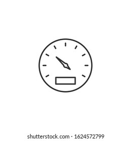 Speedometer Icon vector sign isolated for graphic and web design. manometer tachometer industrial symbol template color editable on white background.