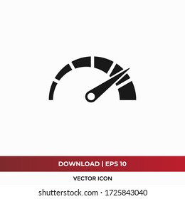 Speedometer Icon Vector. Speed Sign