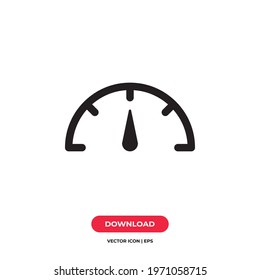 Speedometer icon vector. Speed sign