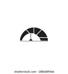 Vector de icono del velocímetro, plantilla de ilustración de diseño de logotipo y fondo.