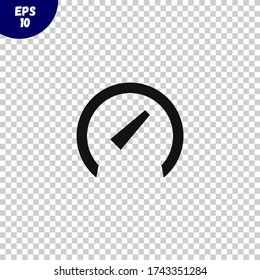 Speedometer icon vector.Speed test concept for internet.Speed indicator symbol