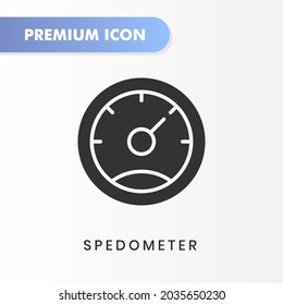 speedometer icon for your website design, logo, app, UI. Vector graphics illustration and editable stroke. speedometer icon glyph design.