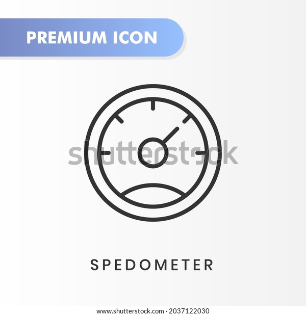 speedometer icon for your website design, logo,\
app, UI. Vector graphics illustration and editable stroke.\
speedometer icon outline\
design.