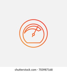 Speedometer icon.gradient illustration isolated vector sign symbol