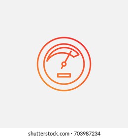 Speedometer icon.gradient illustration isolated vector sign symbol