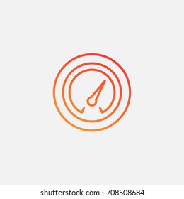 Speedometer icon.gradient illustration isolated vector sign symbol