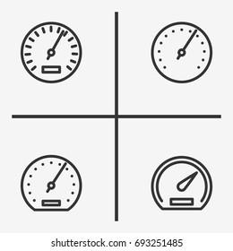 Speedometer icons  set illustration isolated vector sign symbol